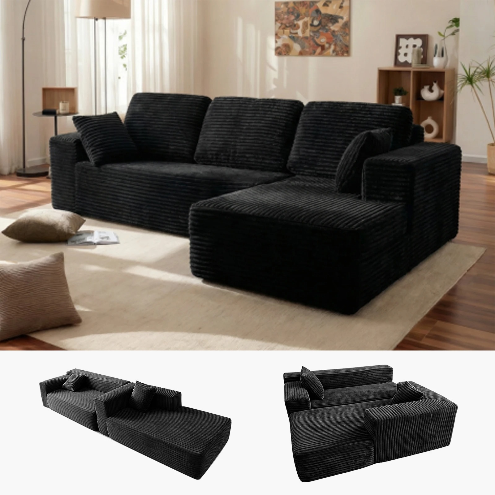 Dune L-Shaped Boneless Couch - Image 5